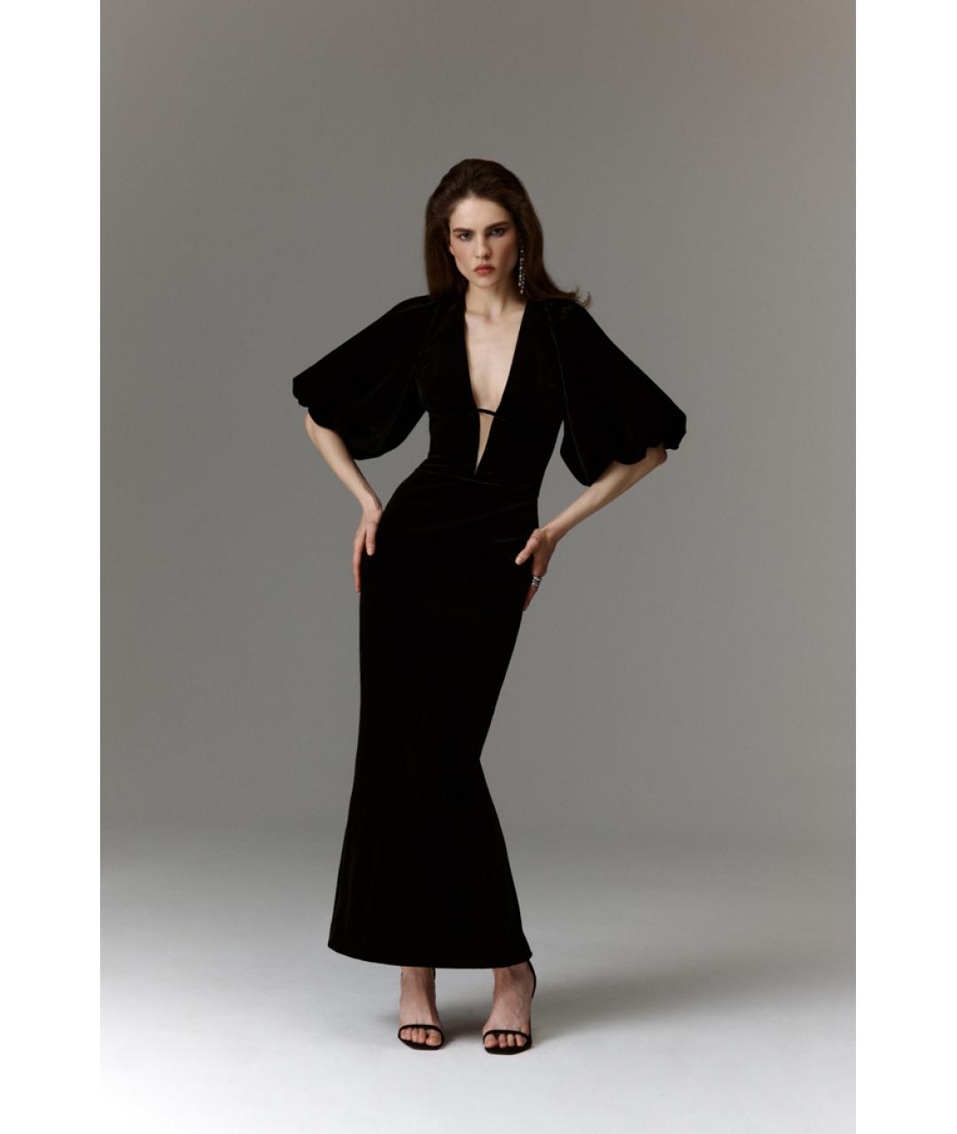 RASARIO Бордовое бархатное вечернее платье, фото 3