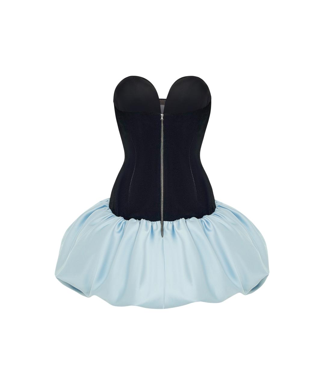 RASARIO Голубое бархатное коктейльное платье, фото 2