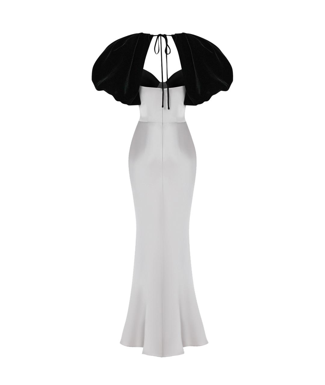 RASARIO Белое бархатное вечернее платье, фото 2