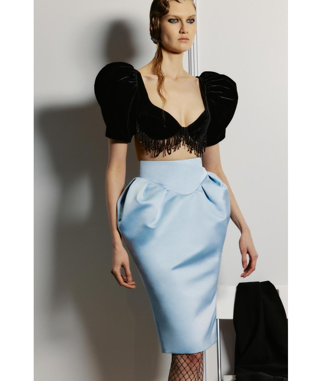 RASARIO Черная бархатная майка, фото 4