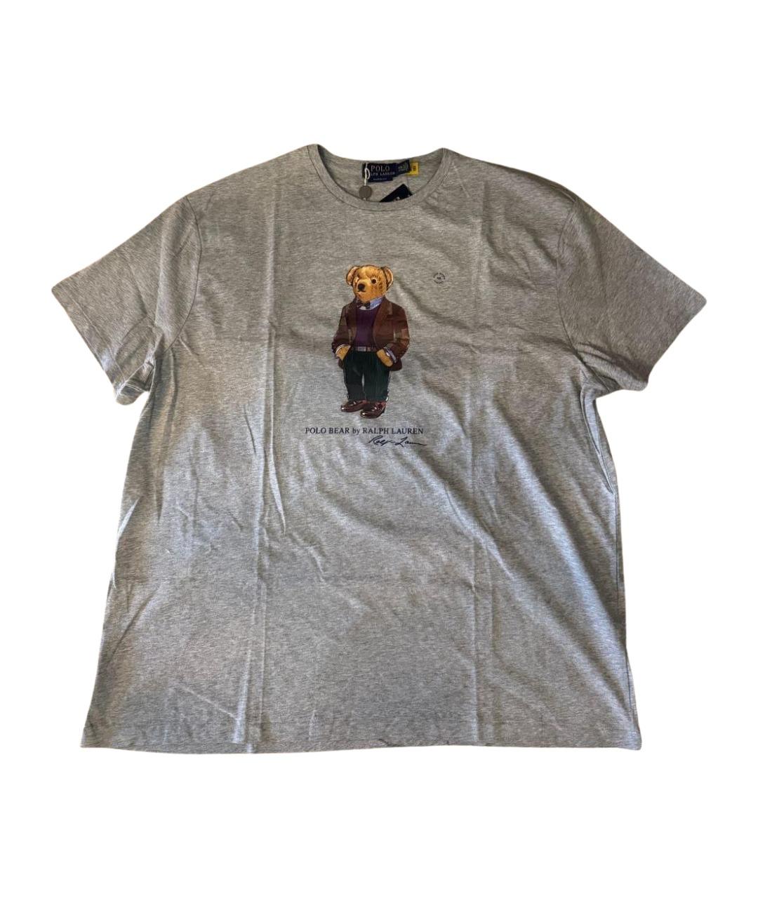 POLO RALPH LAUREN Серая хлопковая футболка, фото 1