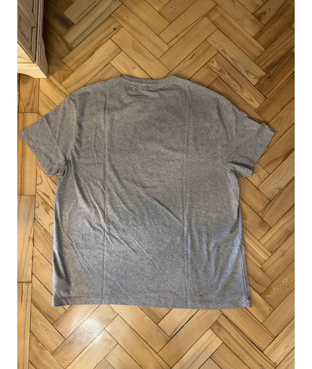 POLO RALPH LAUREN Серая хлопковая футболка, фото 2