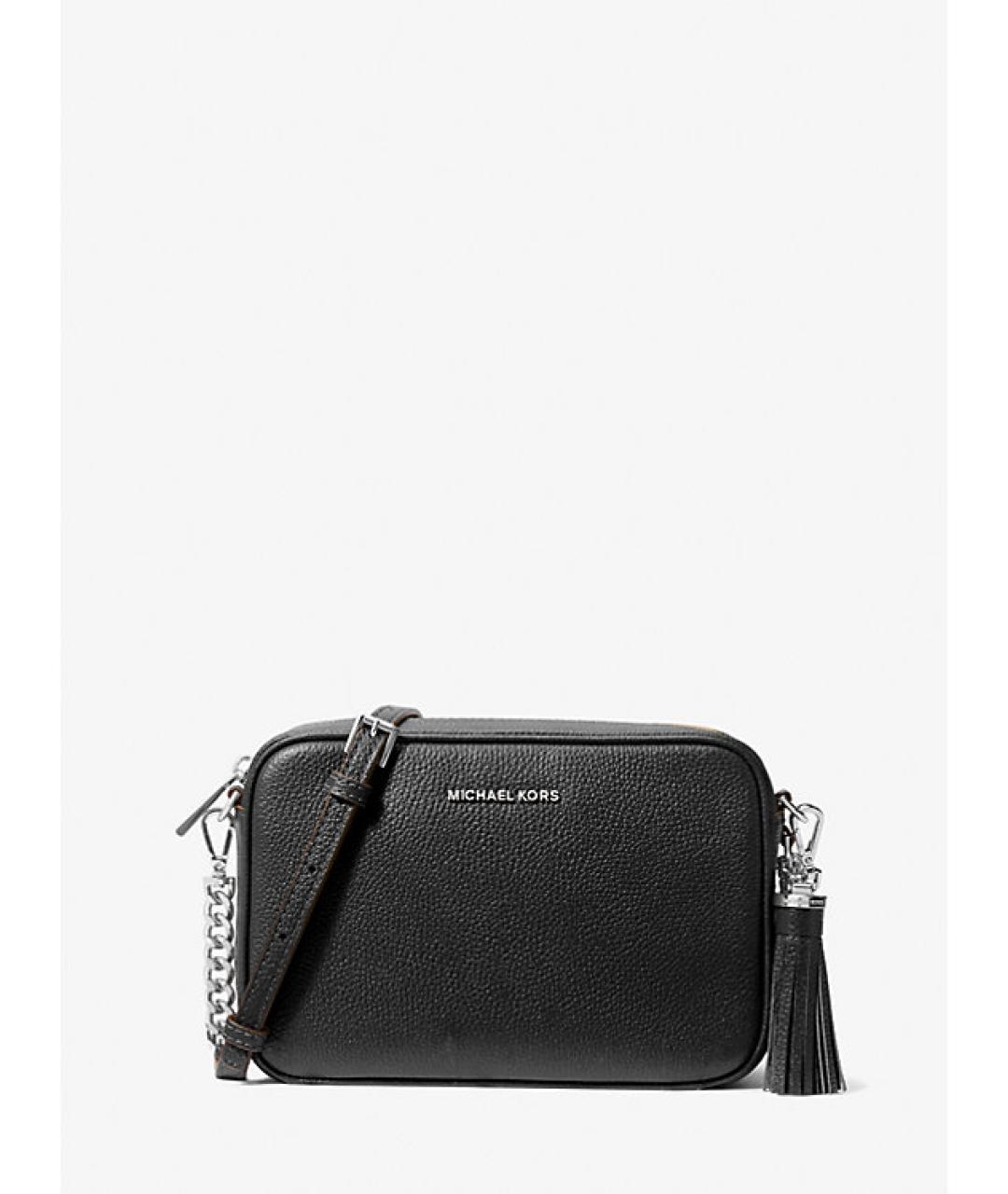 MICHAEL KORS Черная кожаная сумка через плечо, фото 5