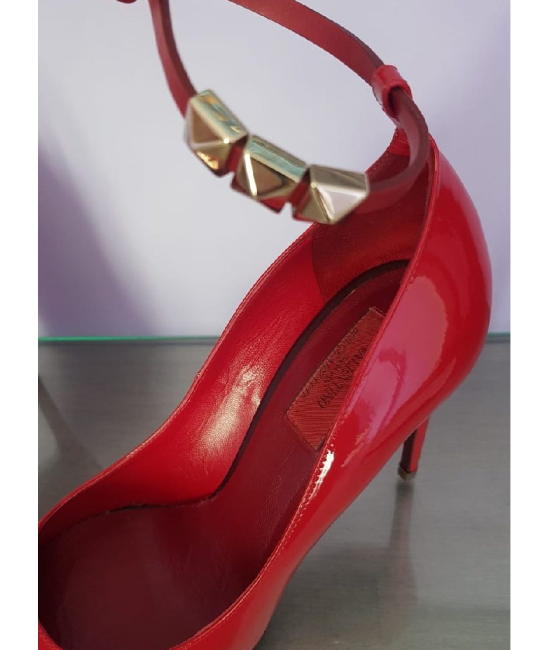 VALENTINO GARAVANI Красные туфли из лакированной кожи, фото 7