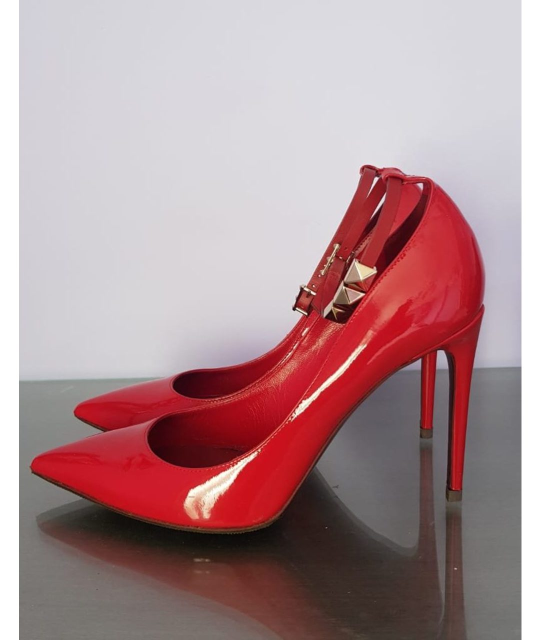 VALENTINO GARAVANI Красные туфли из лакированной кожи, фото 8