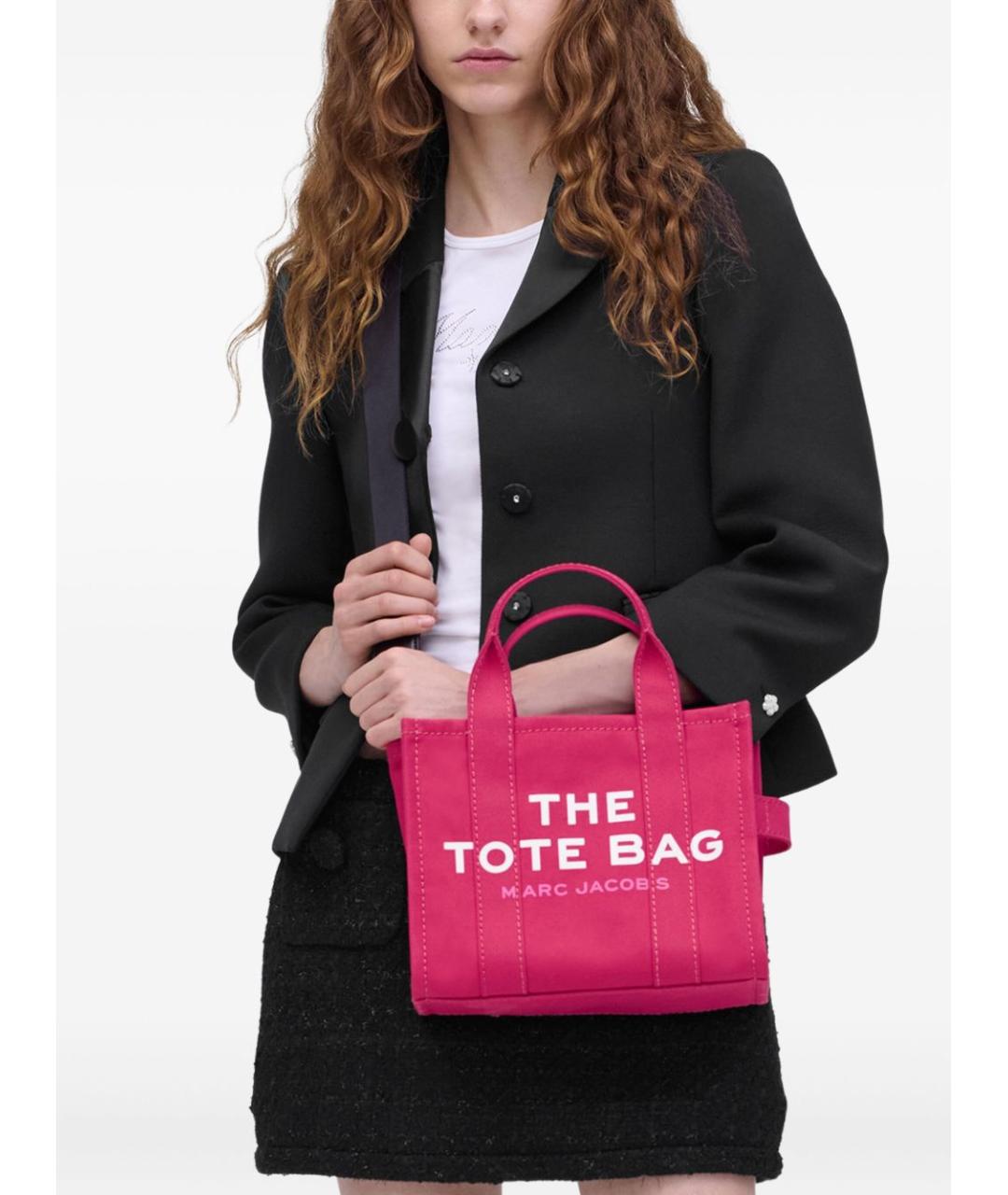 MARC JACOBS Фуксия тканевая сумка тоут, фото 3