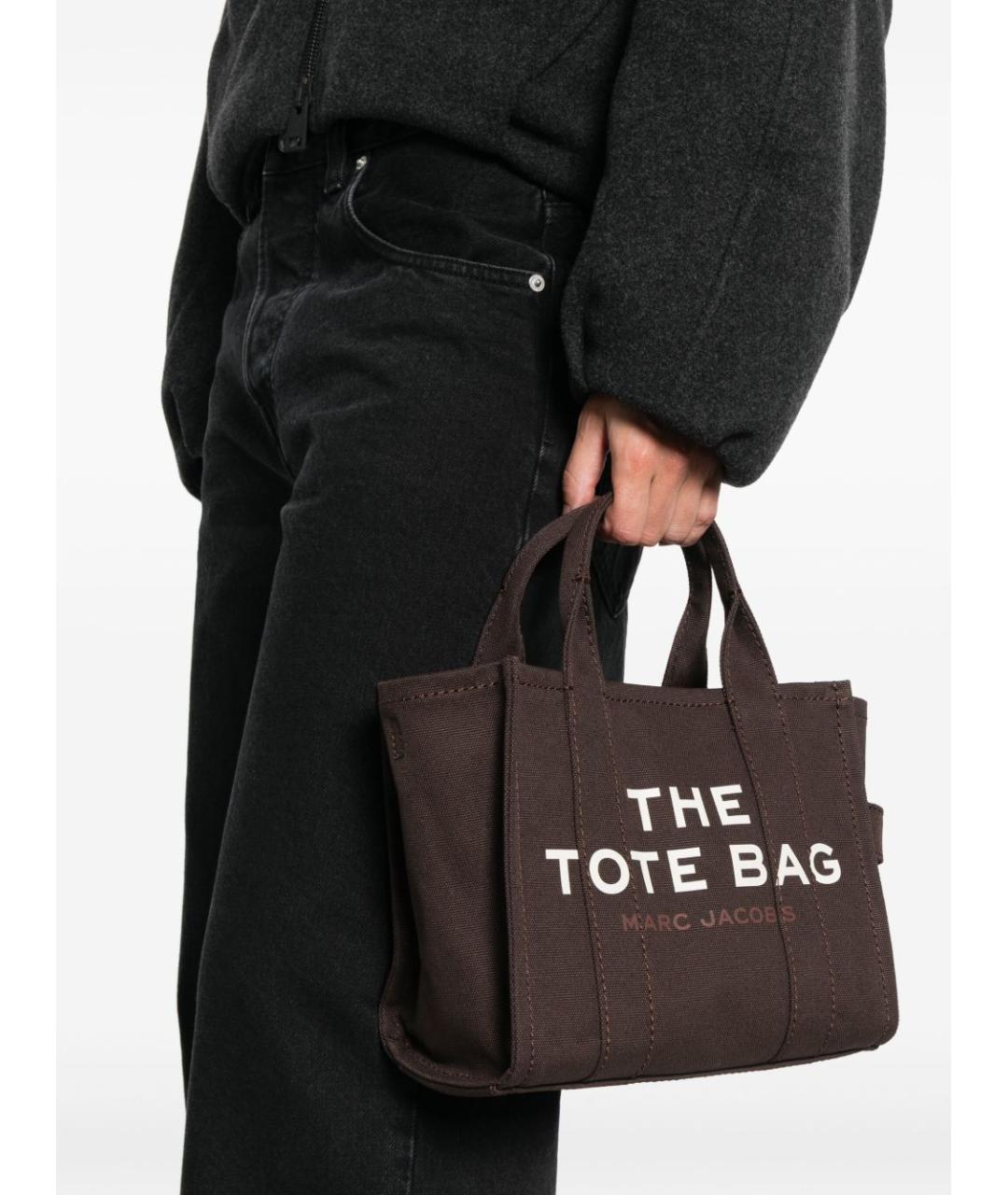 MARC JACOBS Коричневая хлопковая сумка тоут, фото 5