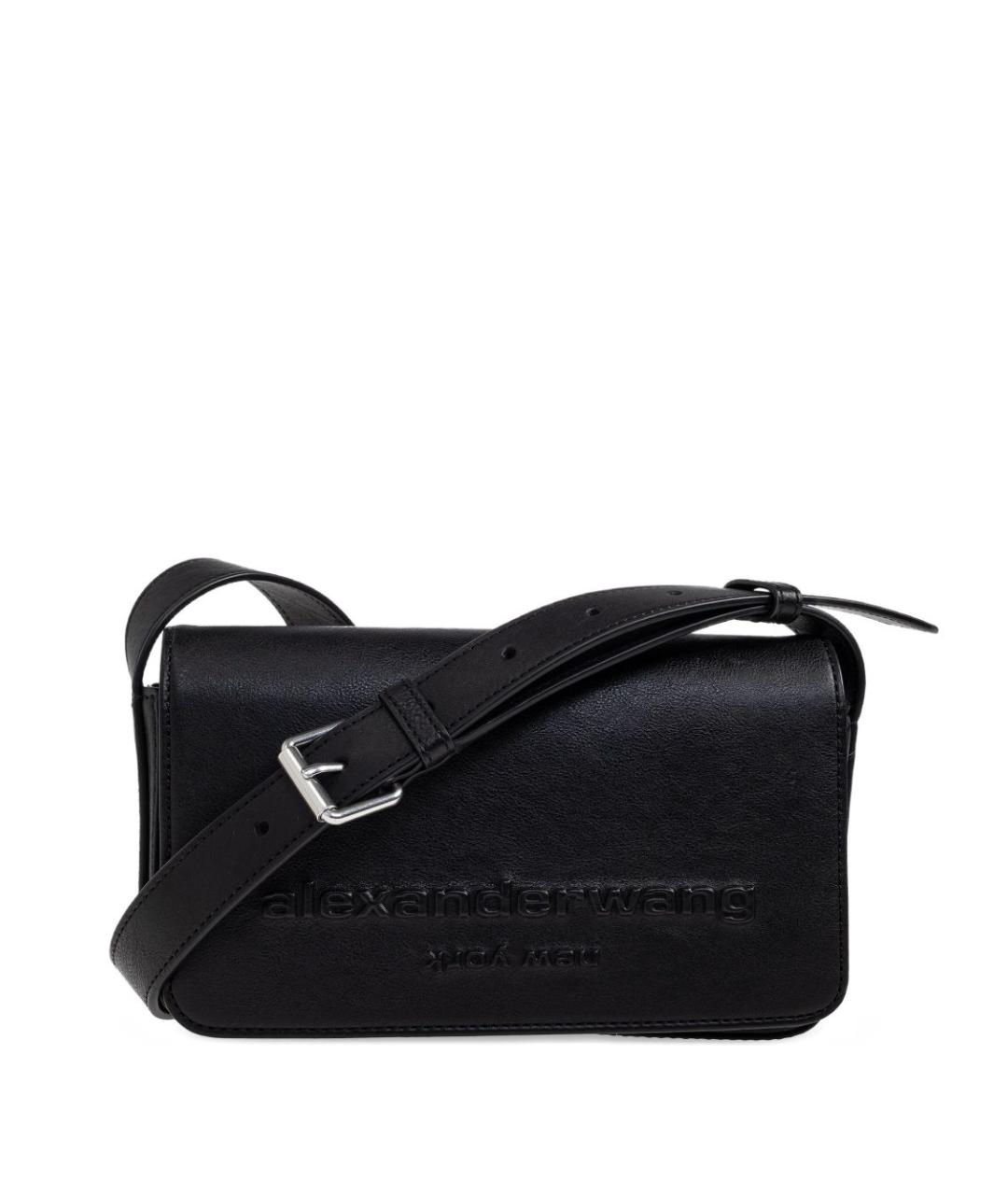 ALEXANDER WANG Черная кожаная сумка через плечо, фото 1