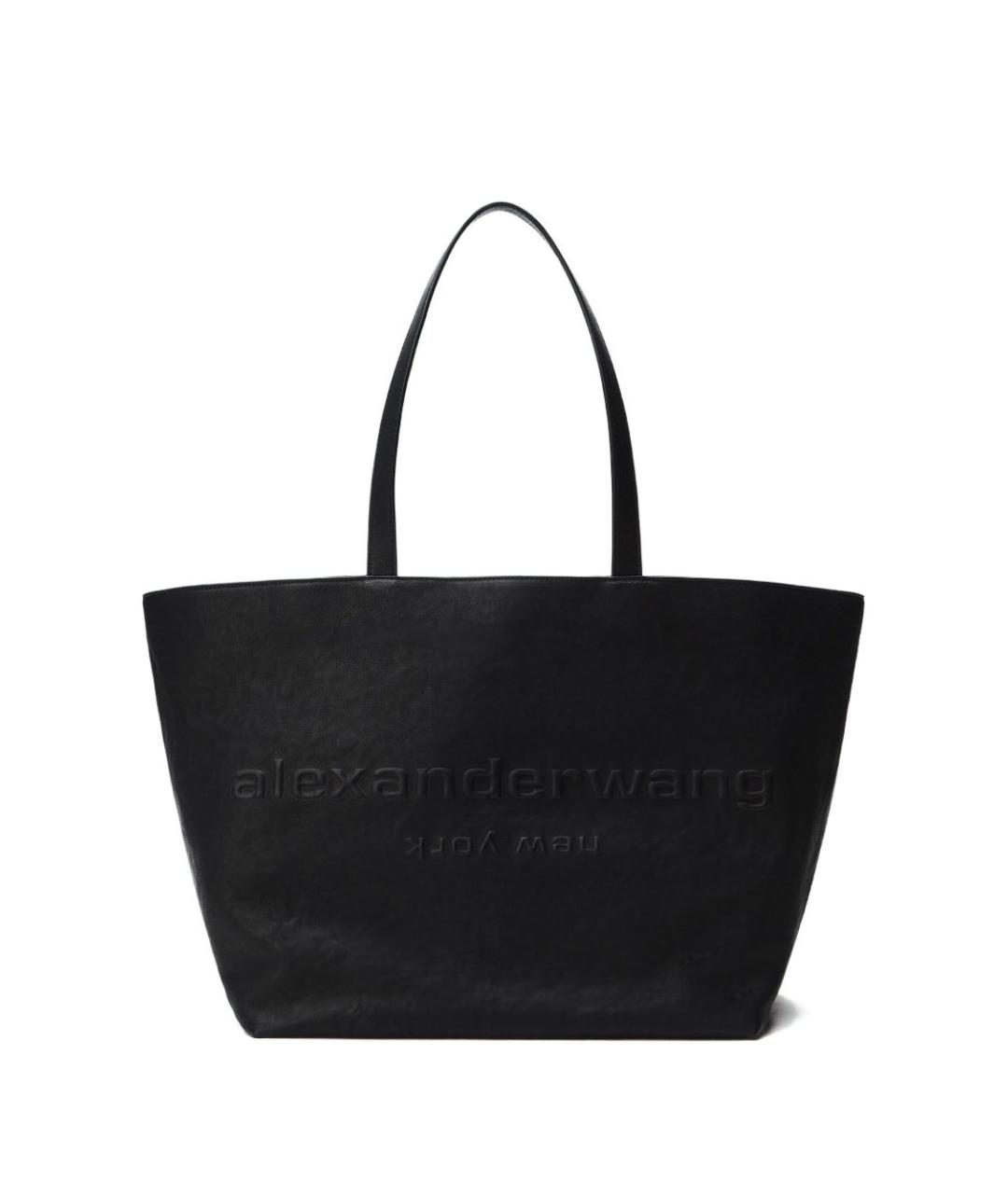 ALEXANDER WANG Черная кожаная сумка тоут, фото 1