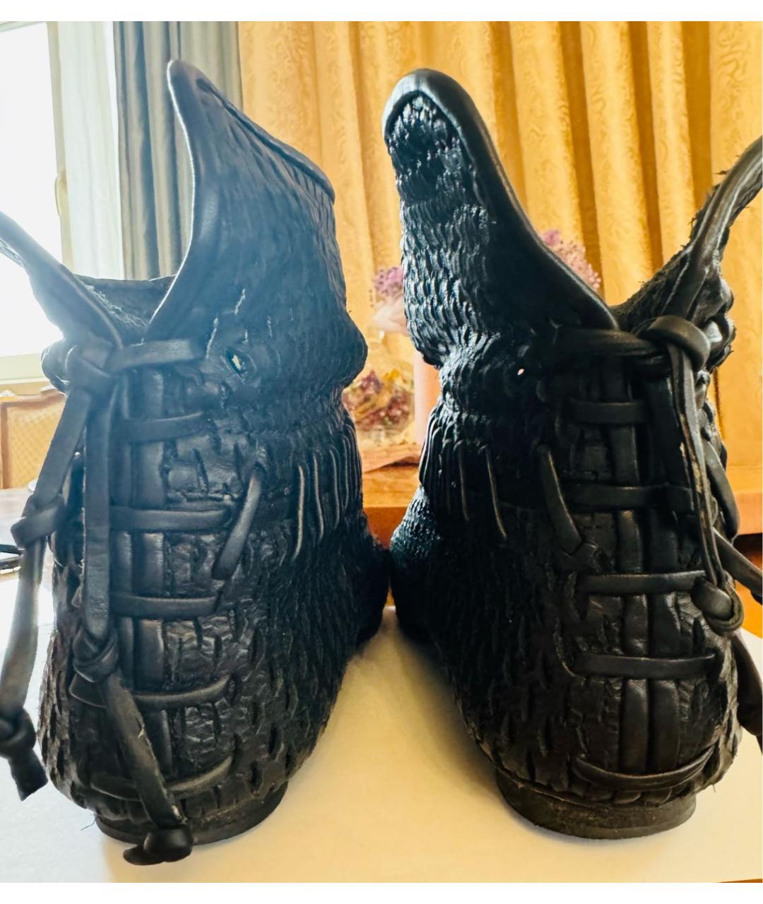 CHANEL Черные кожаные полусапоги, фото 3