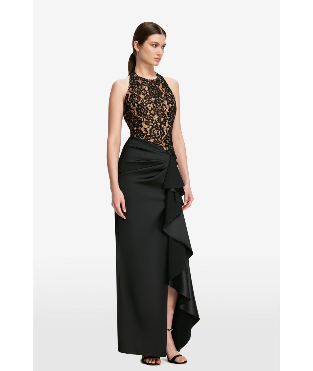 RASARIO Черное атласное вечернее платье, фото 4