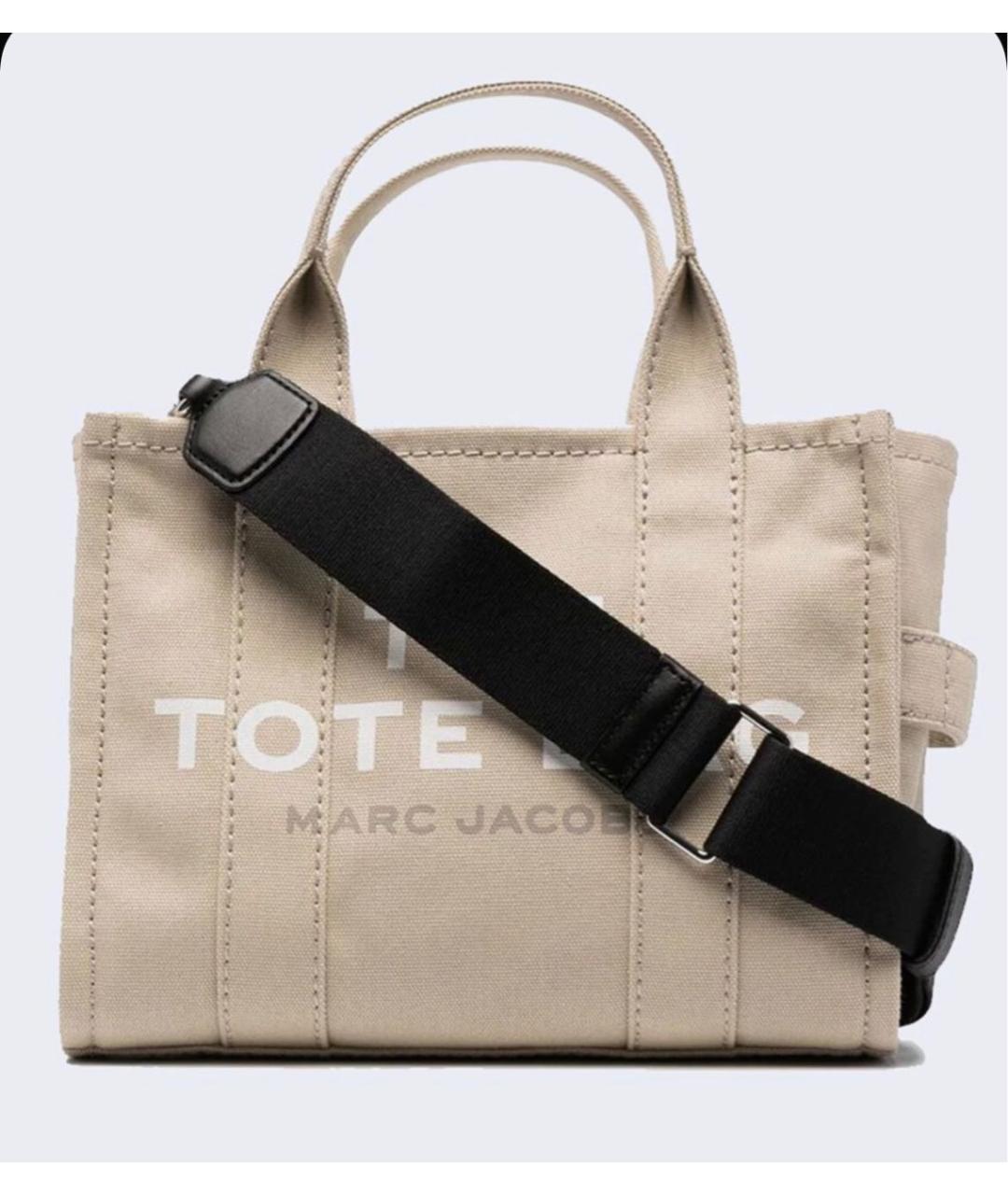 MARC JACOBS Бежевая тканевая сумка тоут, фото 3