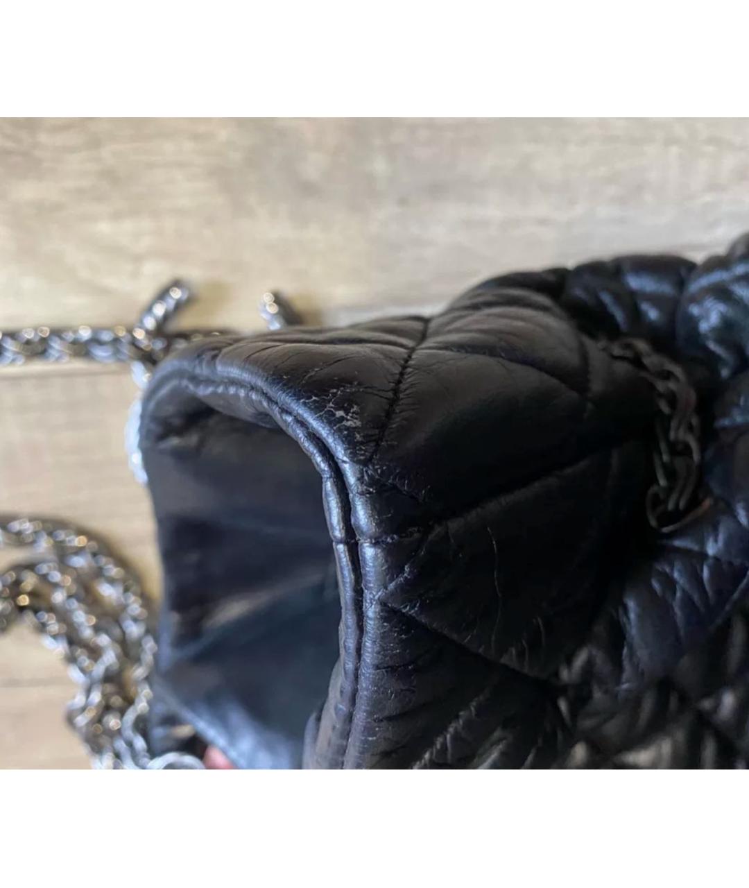 CHANEL Черная кожаная сумка тоут, фото 5