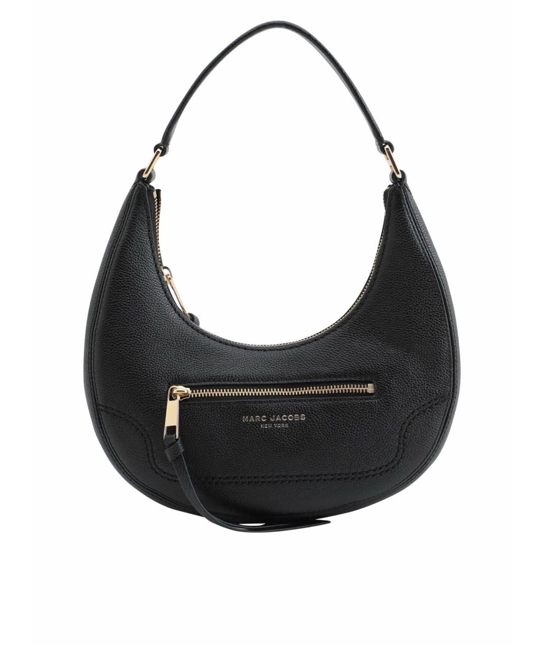 MARC JACOBS Черная кожаная сумка с короткими ручками, фото 4
