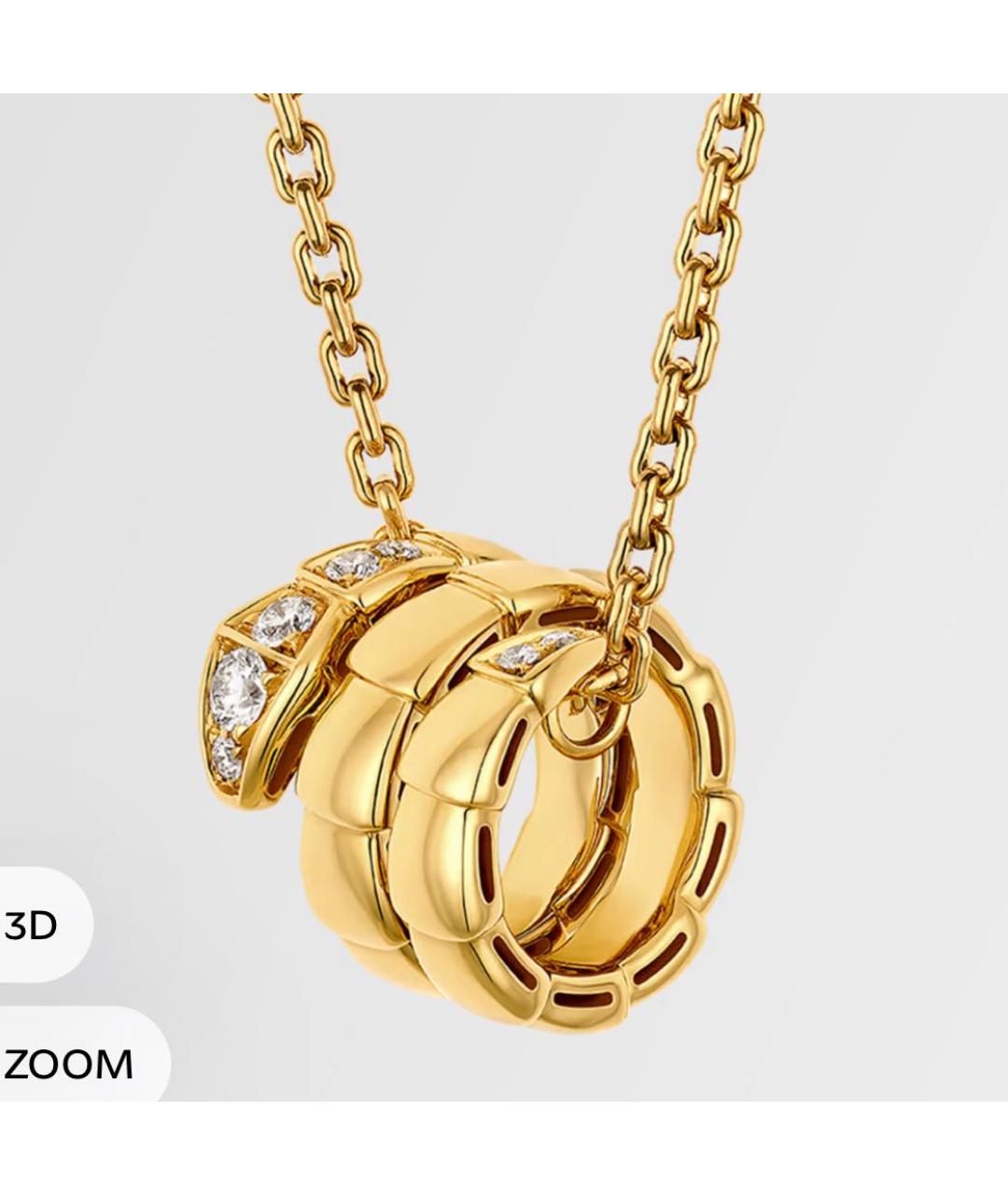 BVLGARI Золотое колье из желтого золота, фото 4