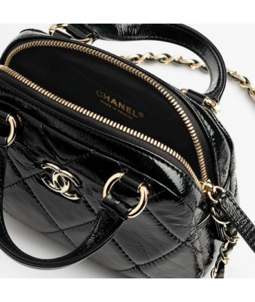 CHANEL Черная кожаная сумка через плечо, фото 3