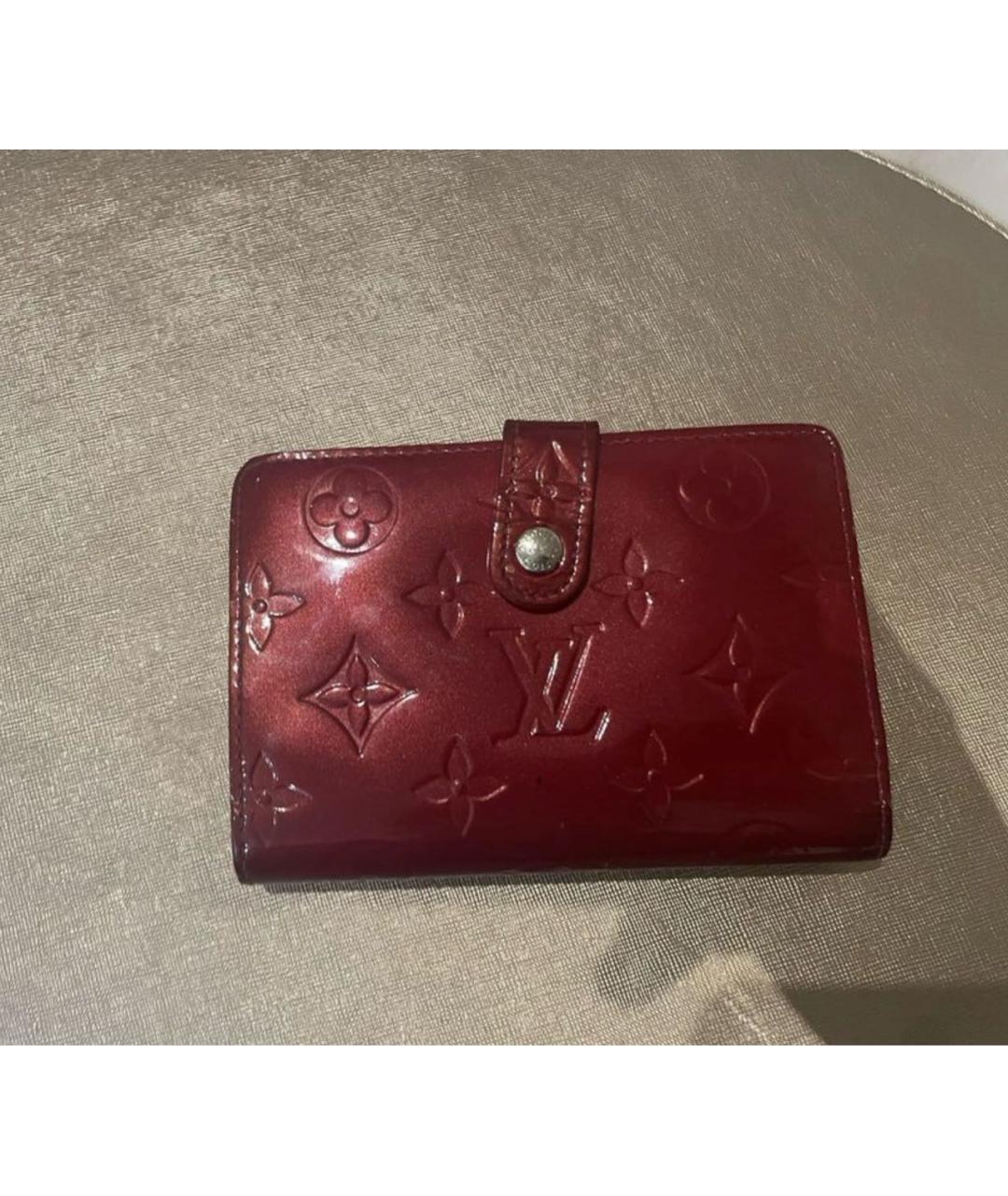 LOUIS VUITTON Красный кожаный кошелек, фото 9