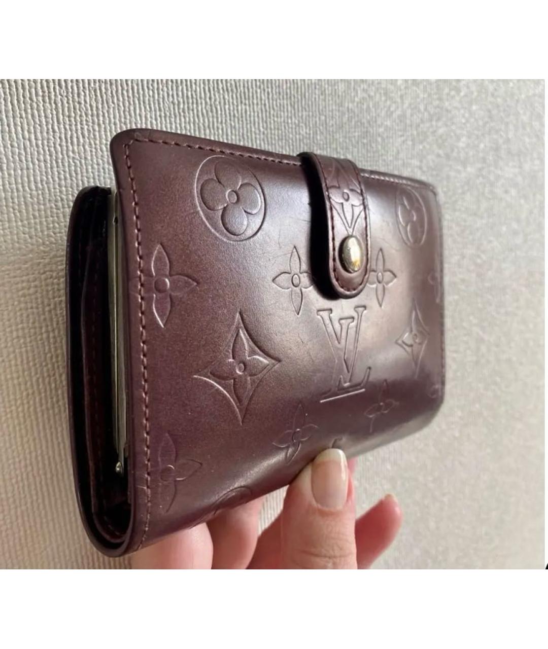 LOUIS VUITTON Красный кожаный кошелек, фото 2
