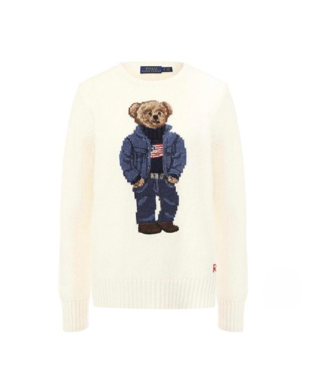 POLO RALPH LAUREN Белый шерстяной джемпер / свитер, фото 1
