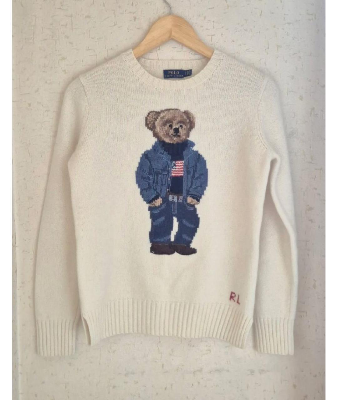 POLO RALPH LAUREN Белый шерстяной джемпер / свитер, фото 4