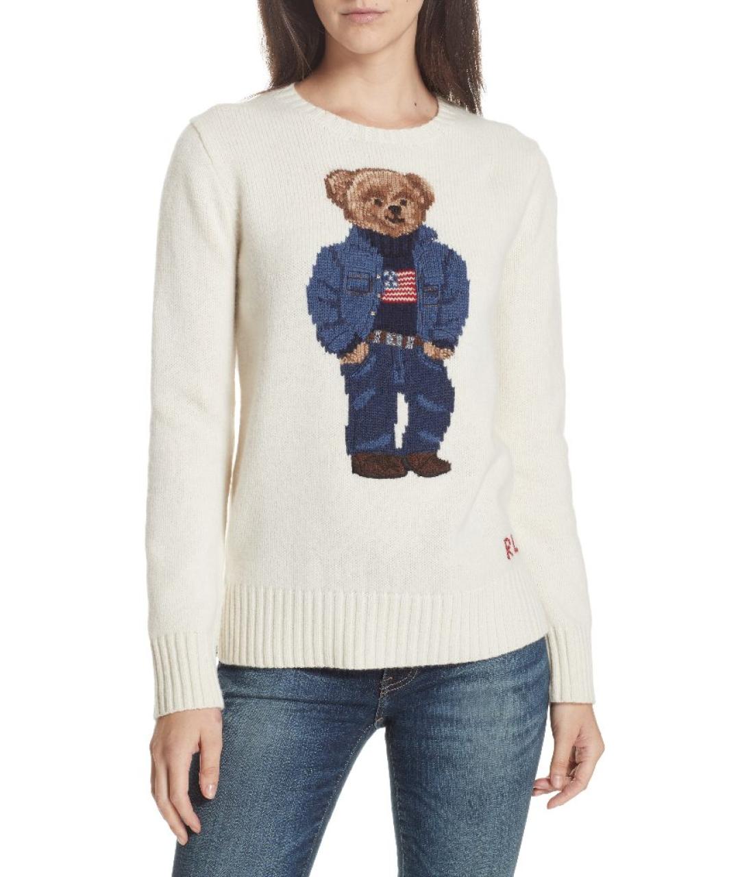 POLO RALPH LAUREN Белый шерстяной джемпер / свитер, фото 5