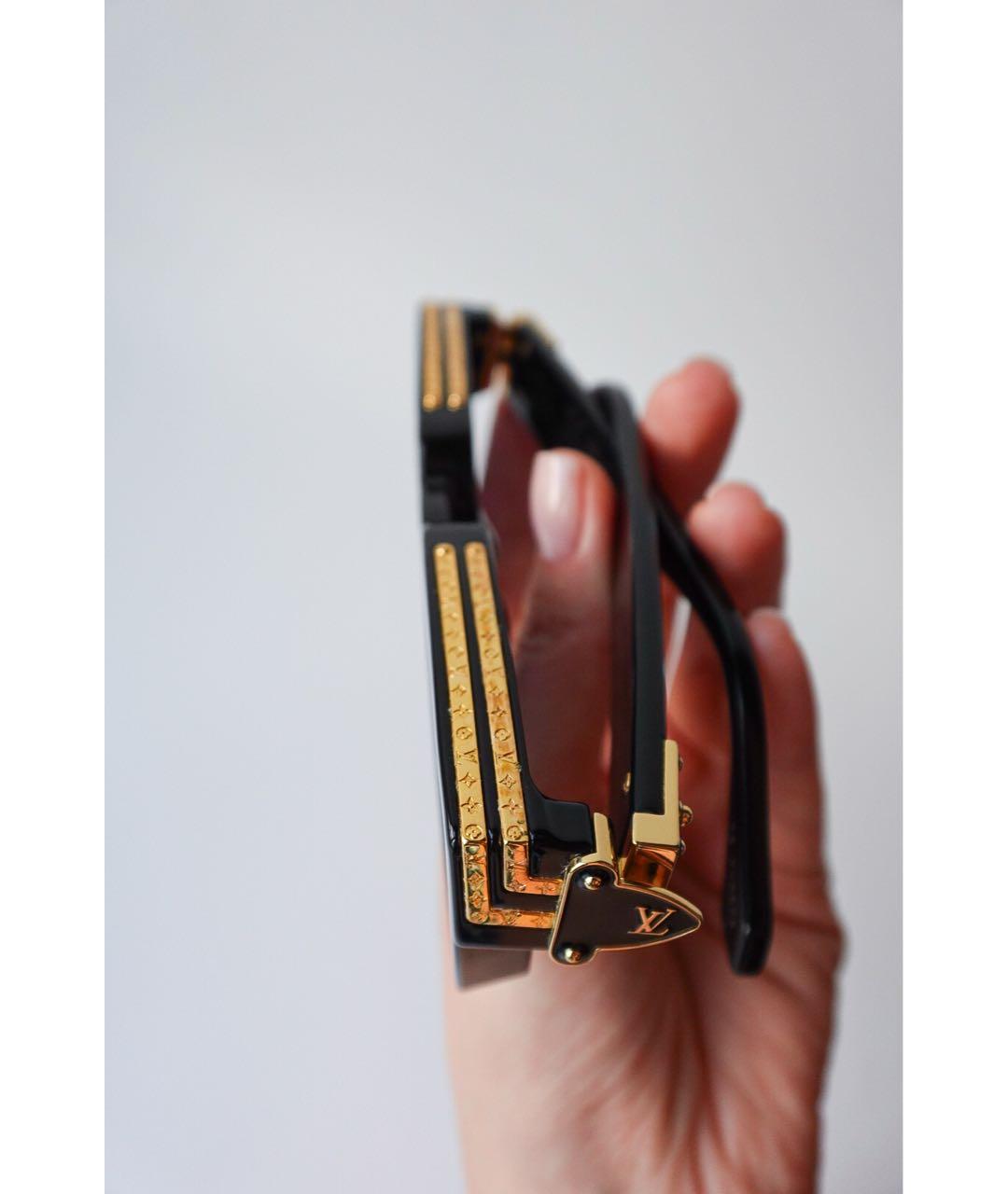LOUIS VUITTON Черные пластиковые солнцезащитные очки, фото 3