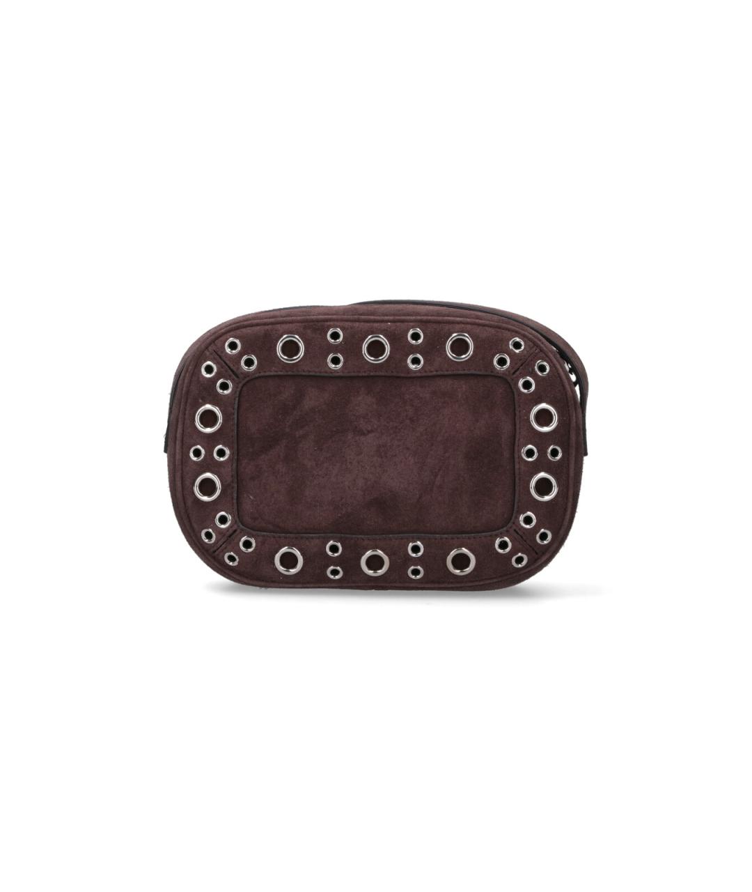 VALENTINO Коричневая замшевая сумка через плечо, фото 3