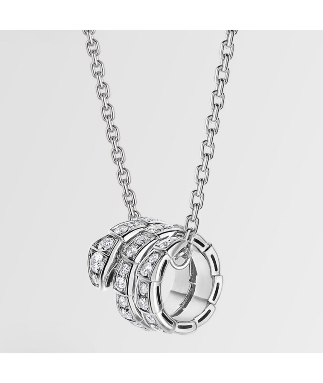 BVLGARI Серебряное колье из белого золота, фото 4
