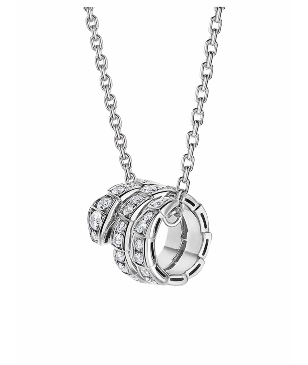 BVLGARI Серебряное колье из белого золота, фото 1