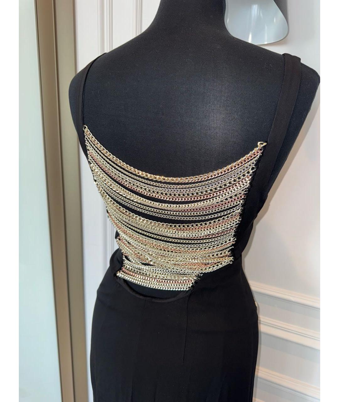 PHILIPP PLEIN Черное вискозное вечернее платье, фото 3