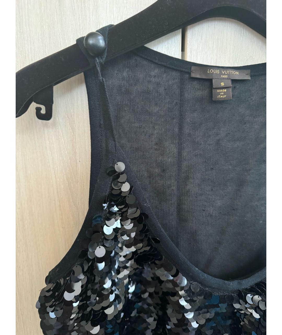 LOUIS VUITTON Черная хлопковая футболка, фото 3