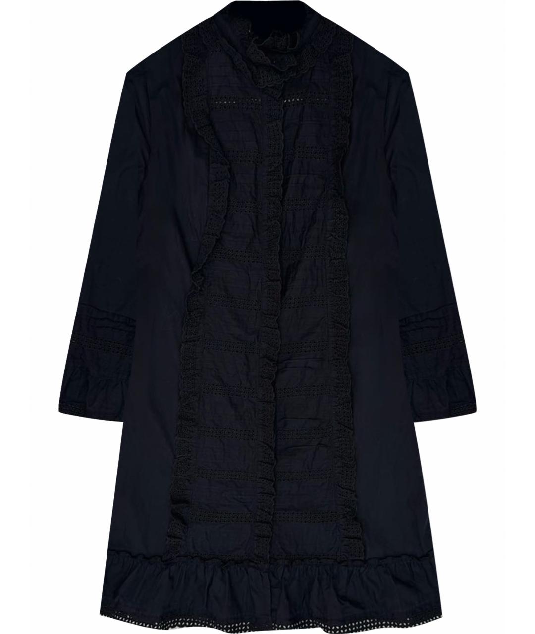 RED VALENTINO Черное хлопковое коктейльное платье, фото 1