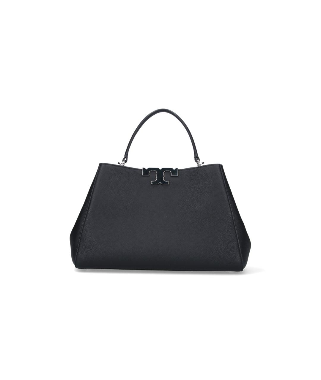 TORY BURCH Черная кожаная сумка тоут, фото 1