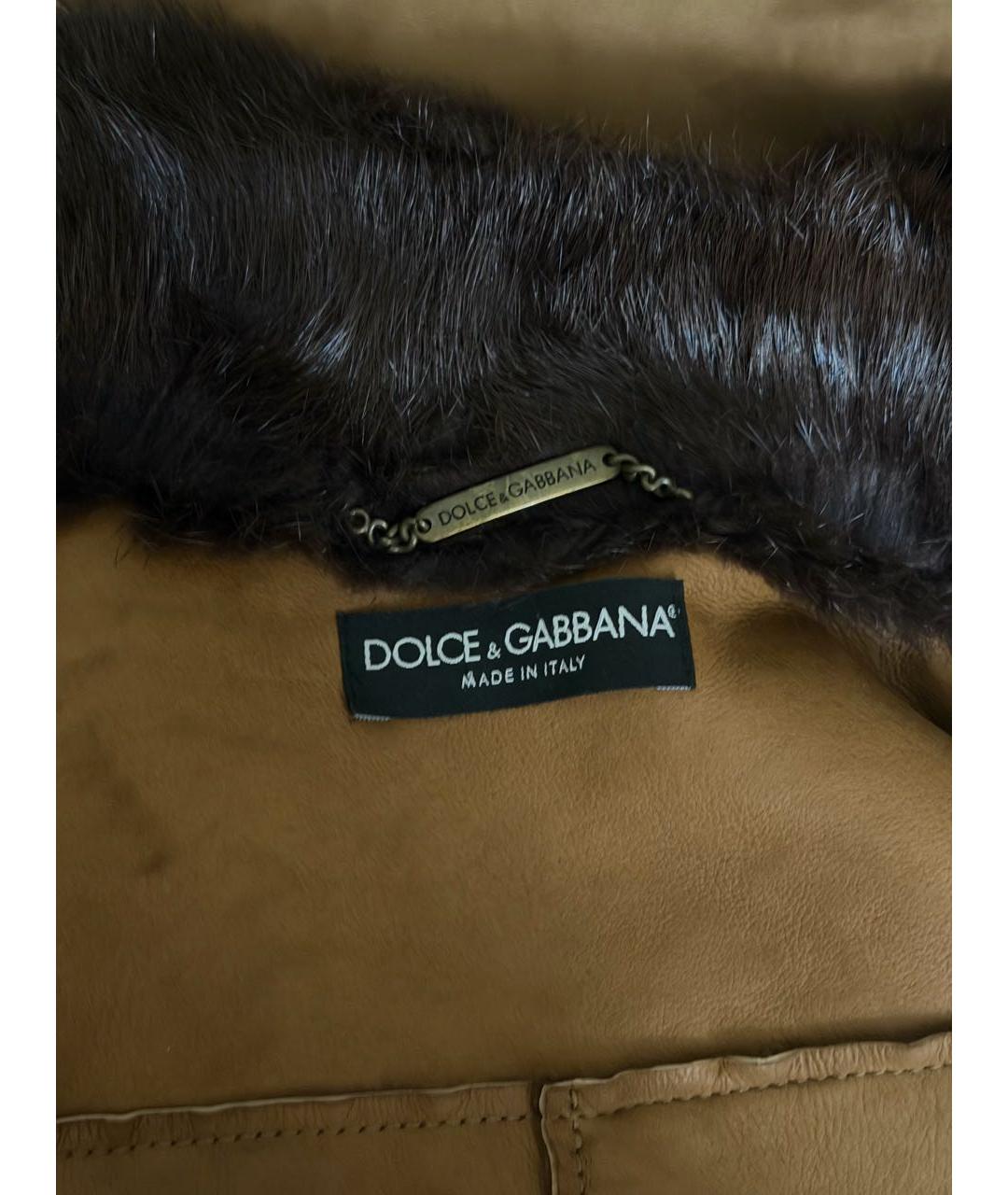 DOLCE&GABBANA Коричневая замшевая дубленка, фото 3