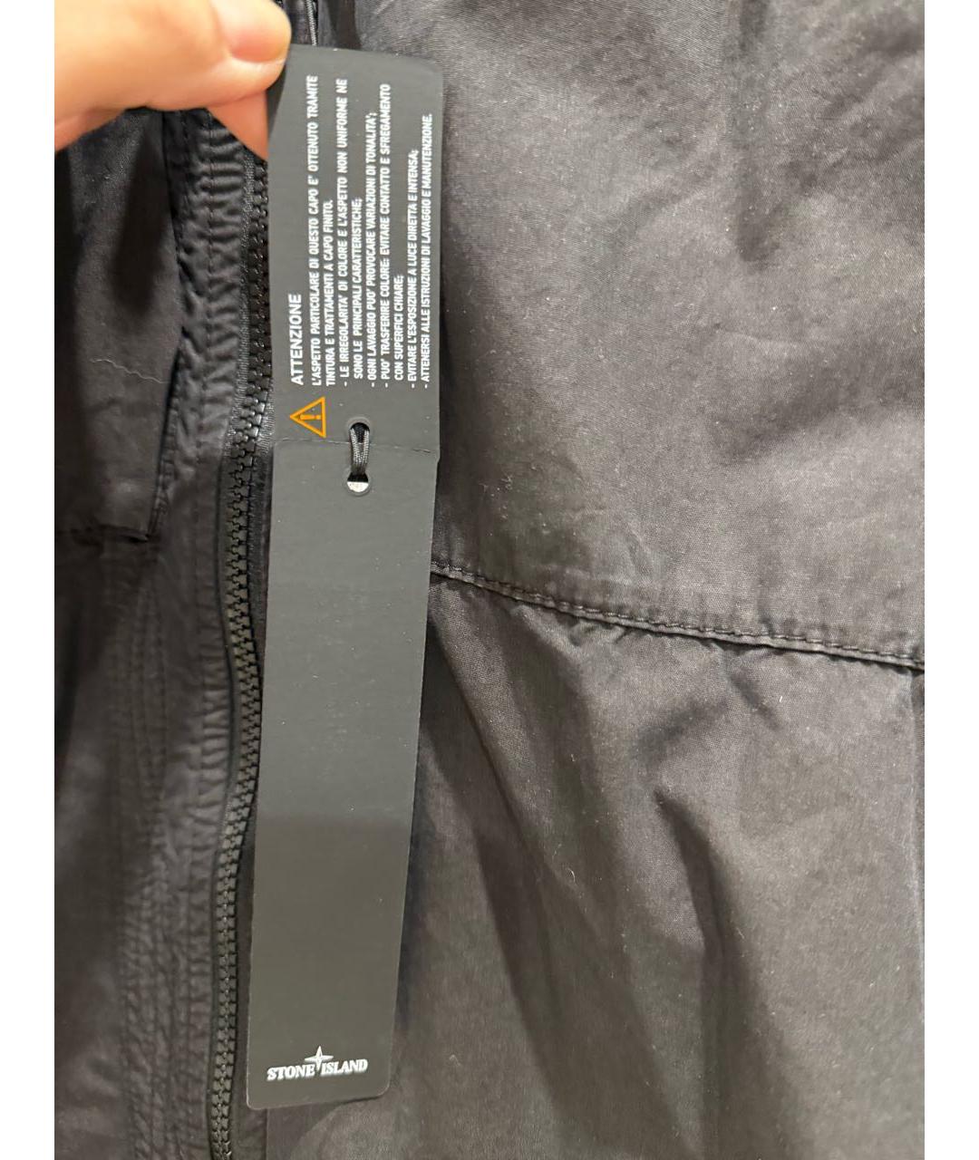 STONE ISLAND Черная хлопковая куртка, фото 4