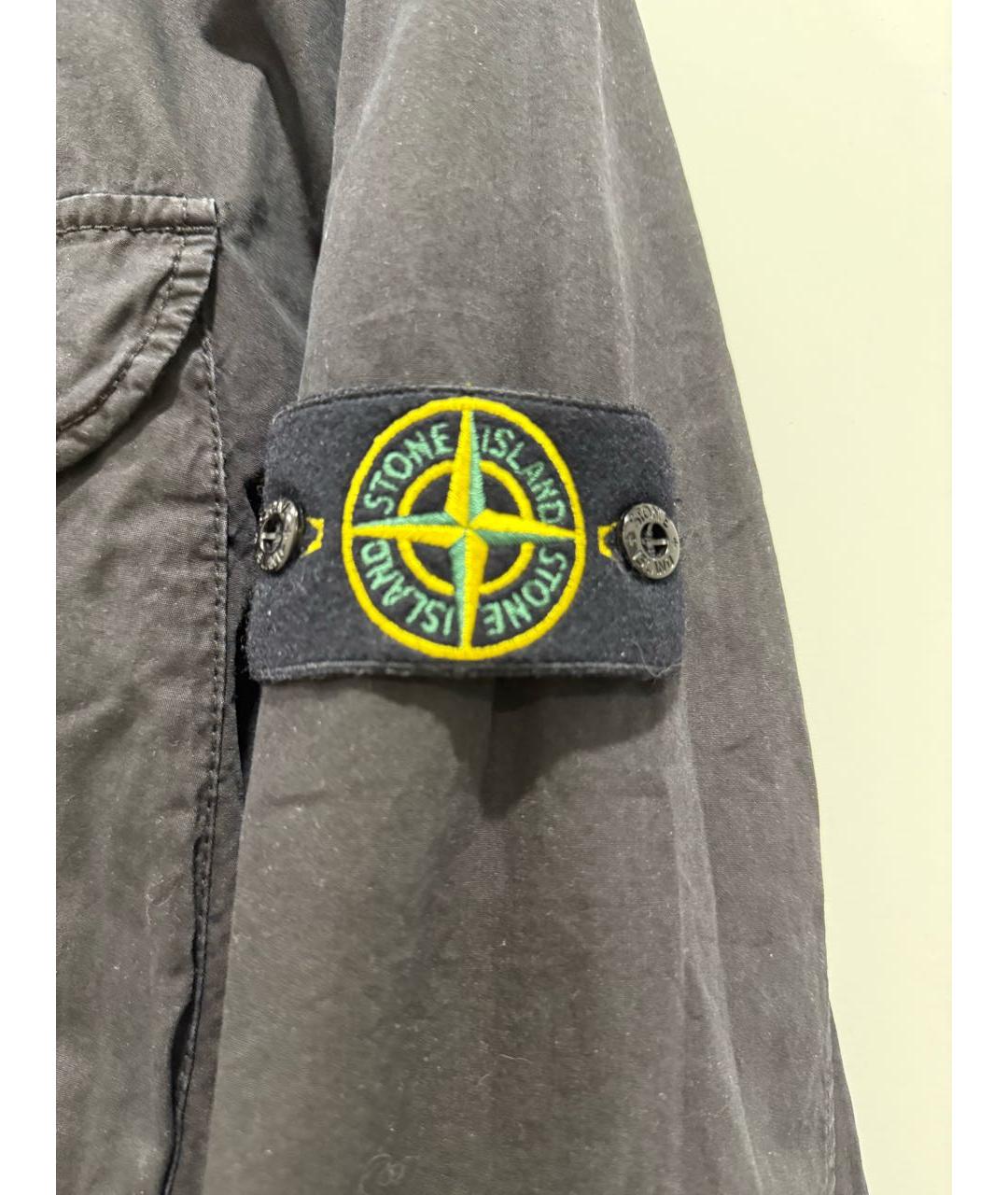 STONE ISLAND Черная хлопковая куртка, фото 5