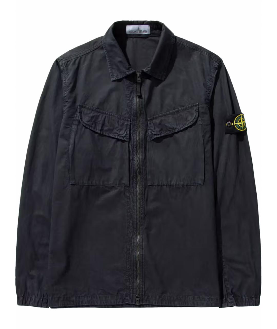 STONE ISLAND Черная хлопковая куртка, фото 1