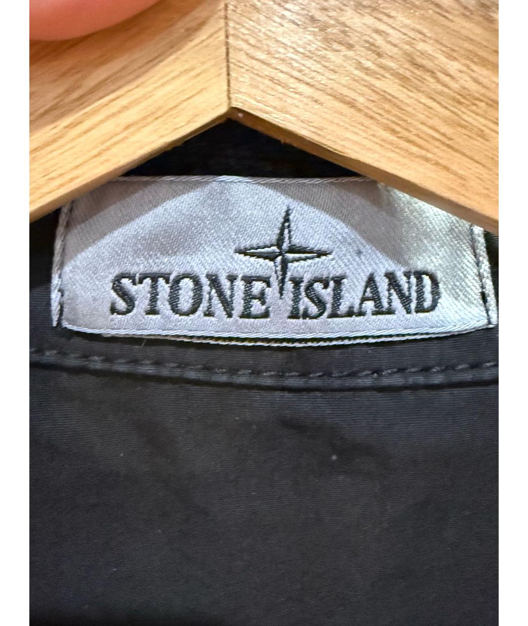 STONE ISLAND Черная хлопковая куртка, фото 3