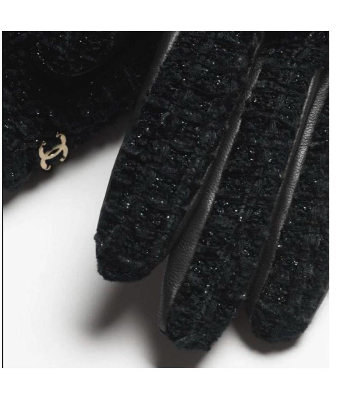 CHANEL Черные кожаные перчатки, фото 2