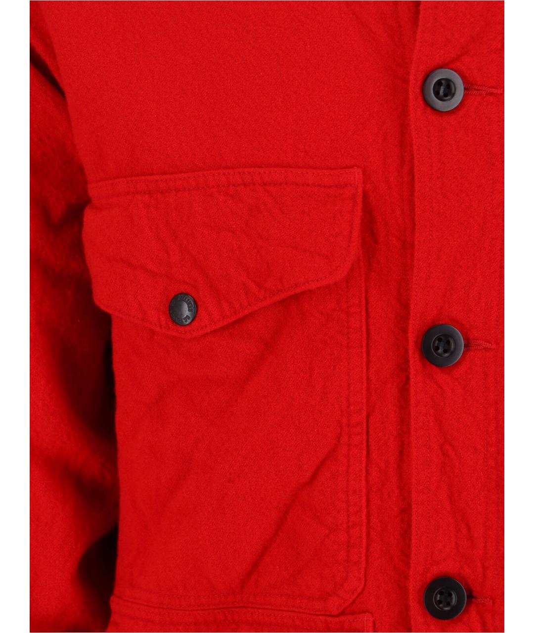 JUNYA WATANABE Красная шерстяная кэжуал рубашка, фото 5