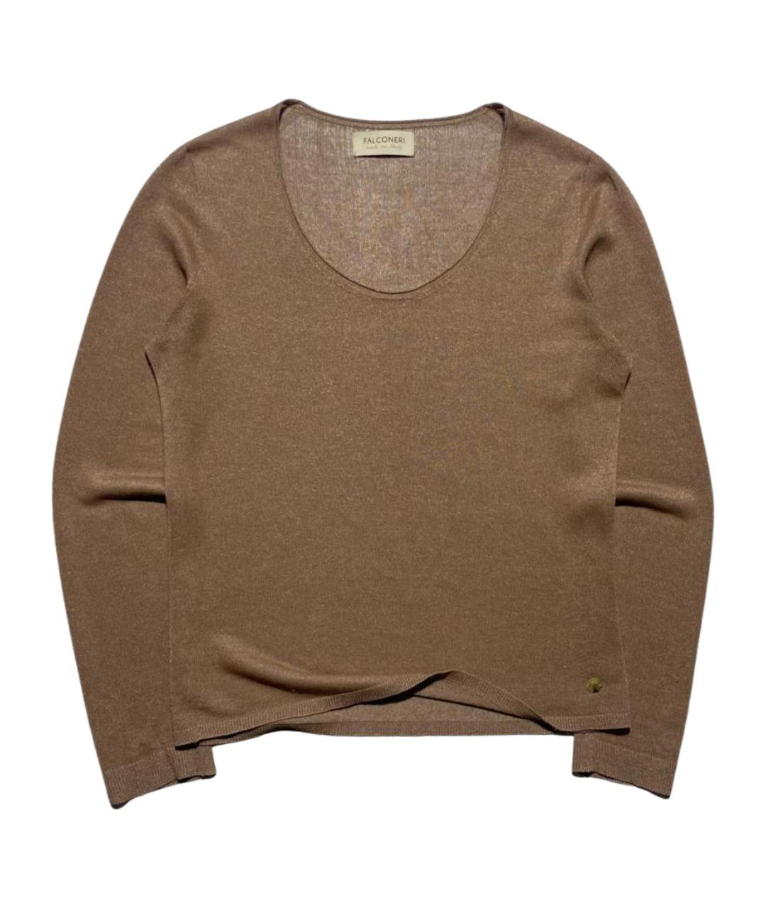 FALCONERI Бежевый хлопковый джемпер / свитер, фото 1