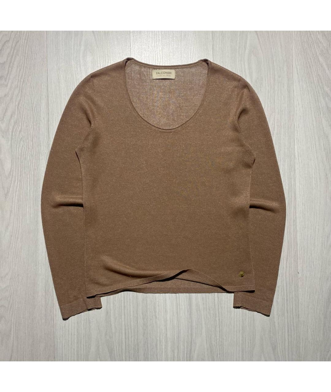 FALCONERI Бежевый хлопковый джемпер / свитер, фото 9