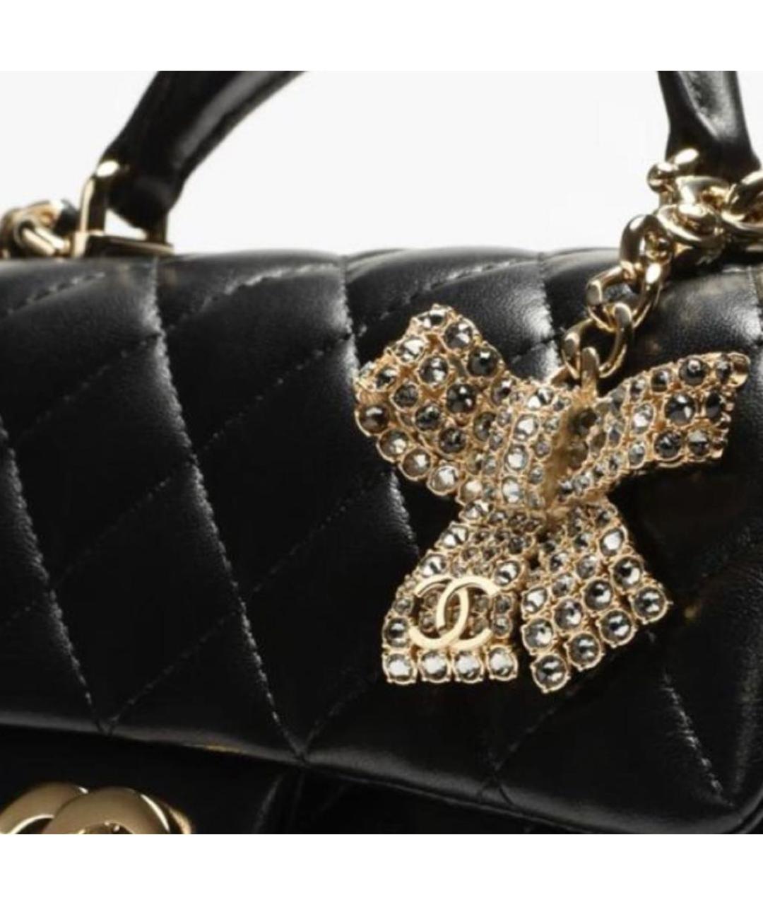 CHANEL Черная кожаная сумка через плечо, фото 4
