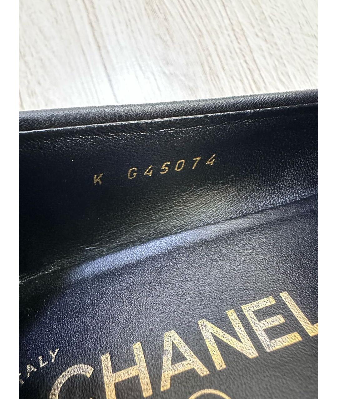 CHANEL Черные кожаные лоферы, фото 8
