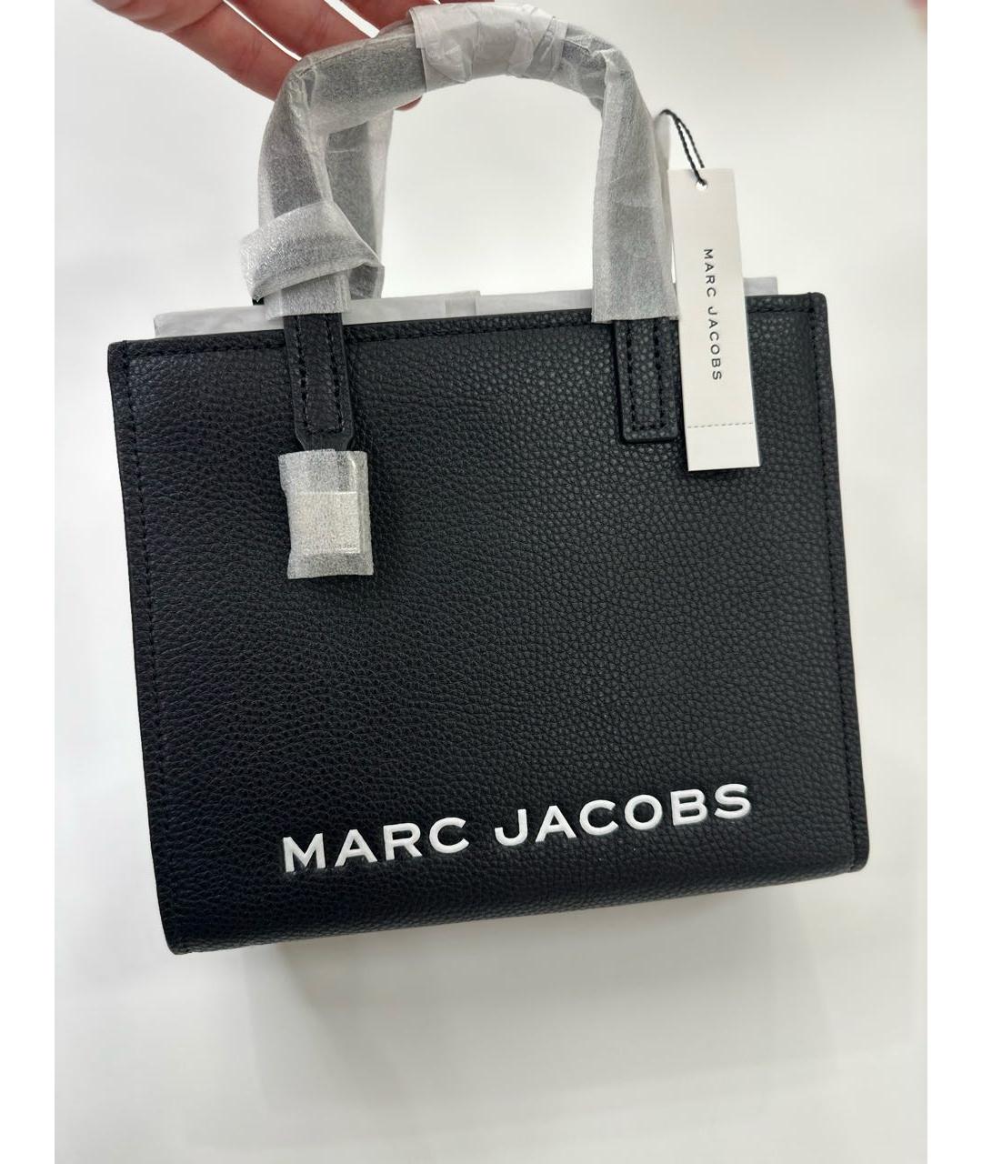 MARC JACOBS Черная кожаная сумка с короткими ручками, фото 7