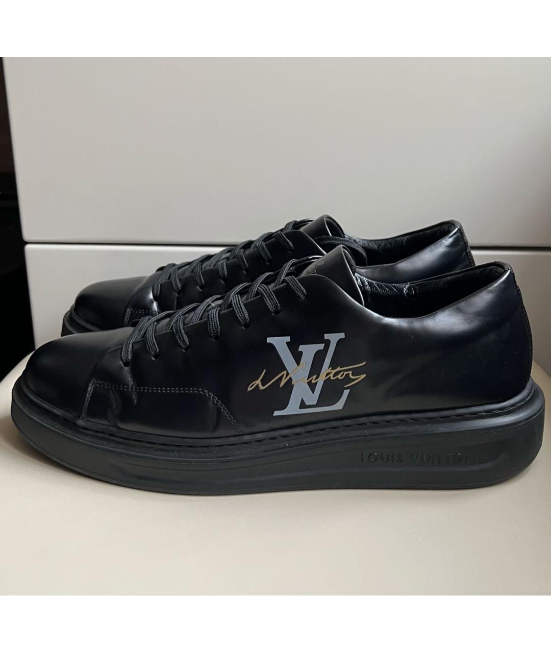 LOUIS VUITTON Черные низкие кроссовки / кеды, фото 2