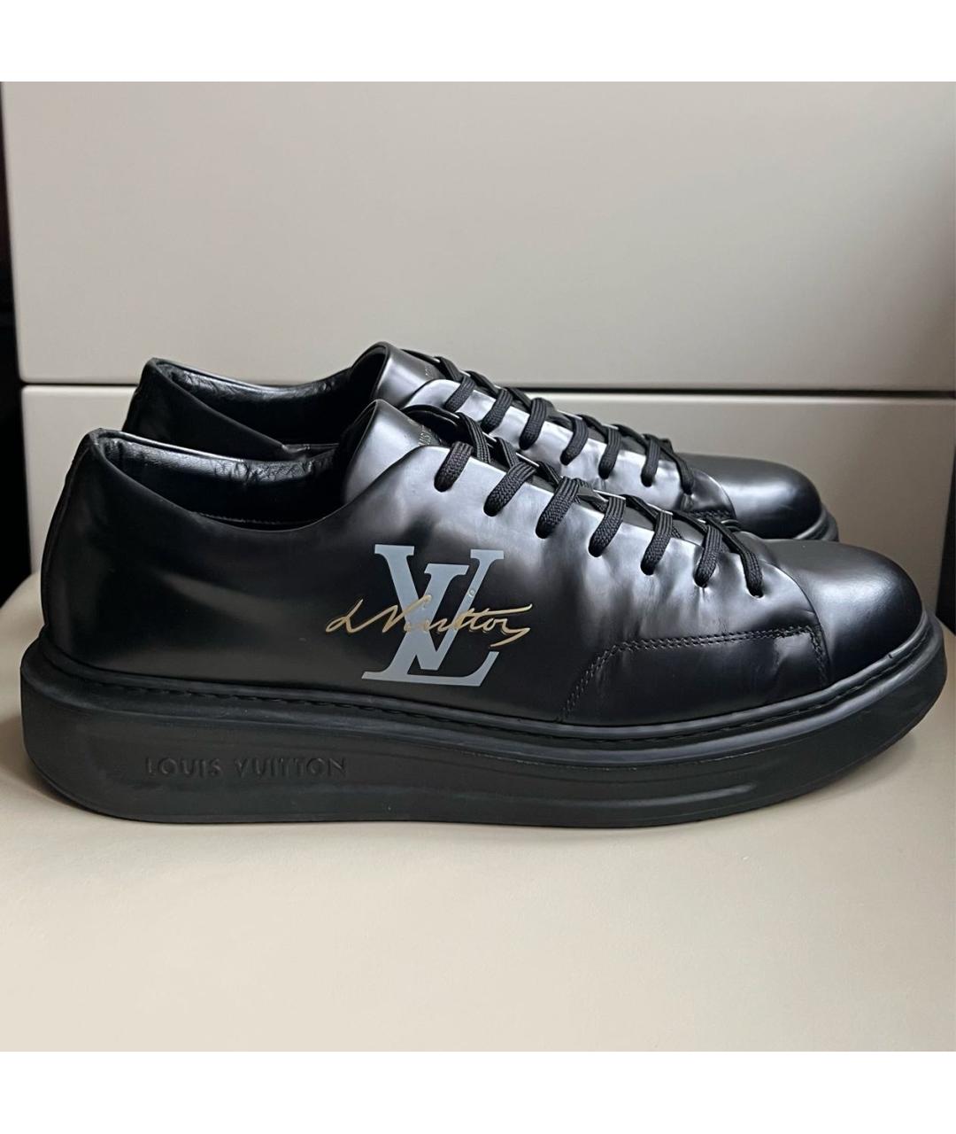 LOUIS VUITTON Черные низкие кроссовки / кеды, фото 6