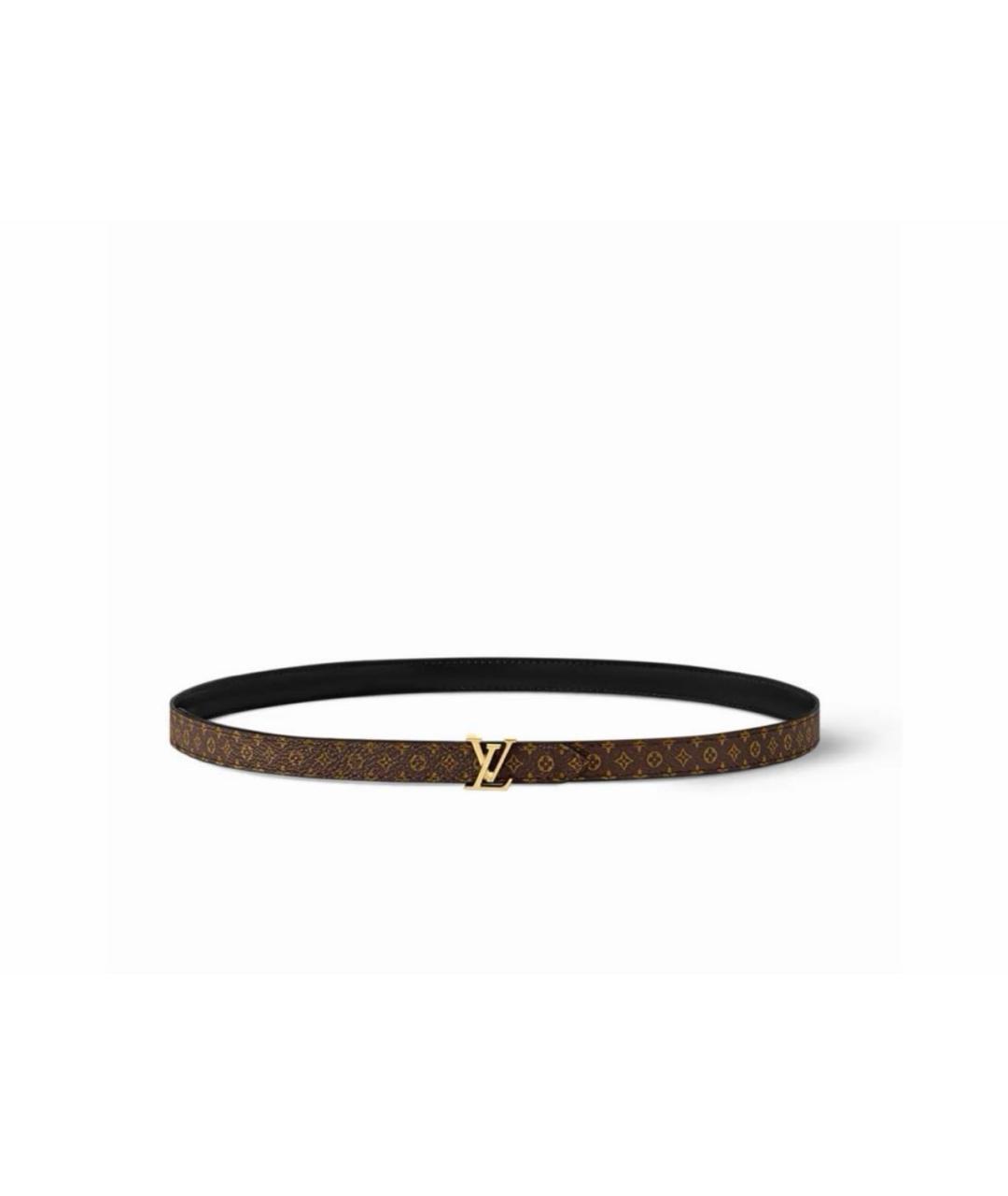 LOUIS VUITTON Коричневый кожаный ремень, фото 3