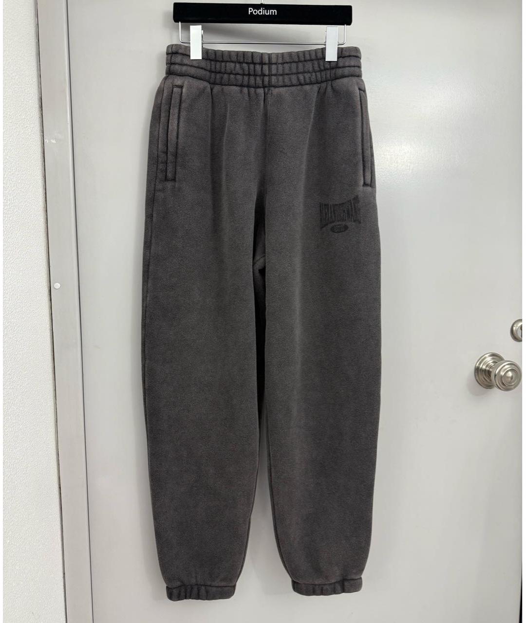 T BY ALEXANDER WANG Антрацитовый хлопковый костюм с брюками, фото 3