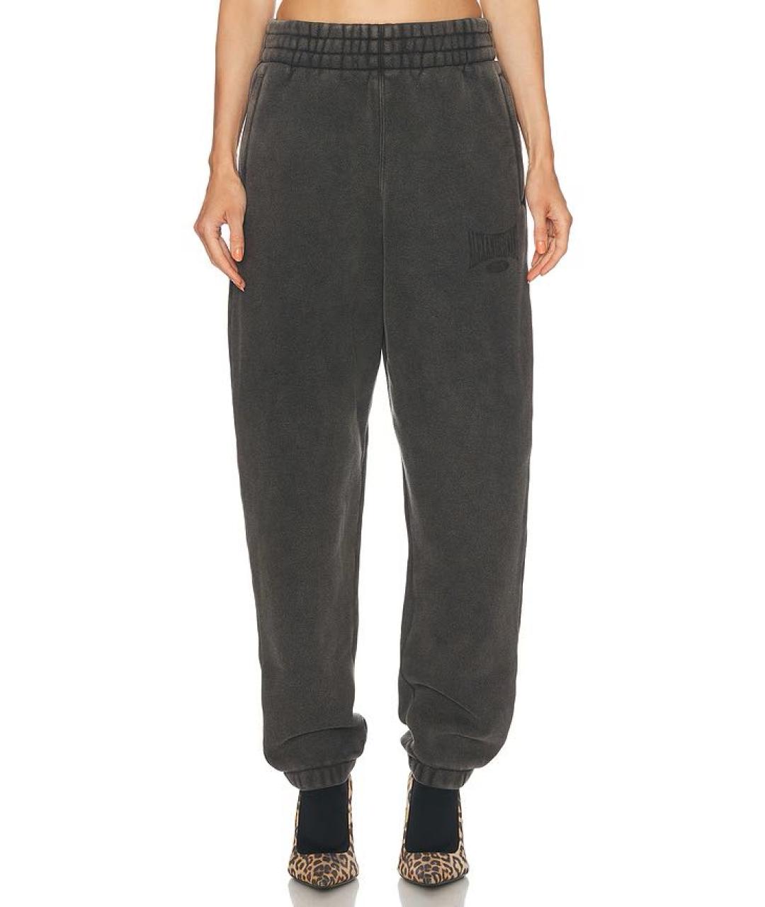 T BY ALEXANDER WANG Антрацитовый хлопковый костюм с брюками, фото 6